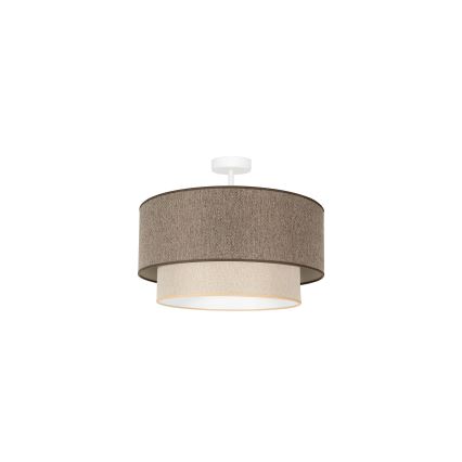 Duolla - Aufbauleuchte BOHO ECO RECYCLING 1xE27/15W/230V d 45 cm braun/cremefarben