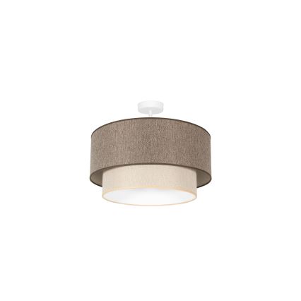 Duolla - Aufbauleuchte BOHO ECO RECYCLING 1xE27/15W/230V d 45 cm braun/cremefarben