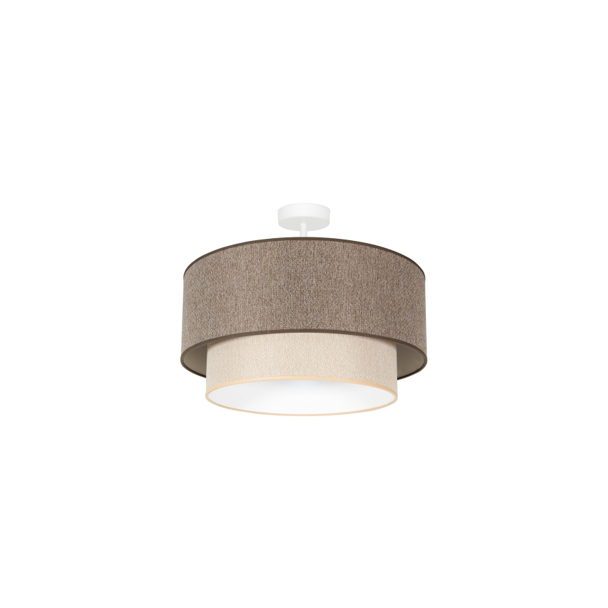 Duolla - Aufbauleuchte BOHO ECO RECYCLING 1xE27/15W/230V d 45 cm braun/cremefarben
