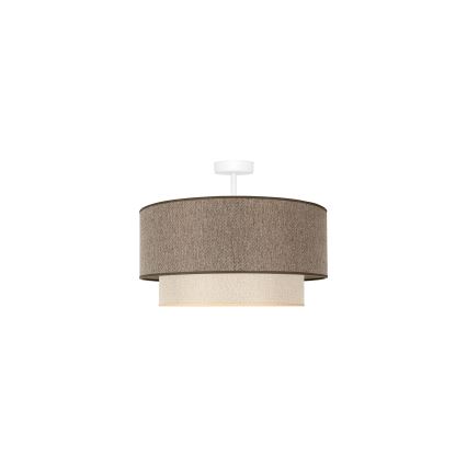 Duolla - Aufbauleuchte BOHO ECO RECYCLING 1xE27/15W/230V d 45 cm braun/cremefarben