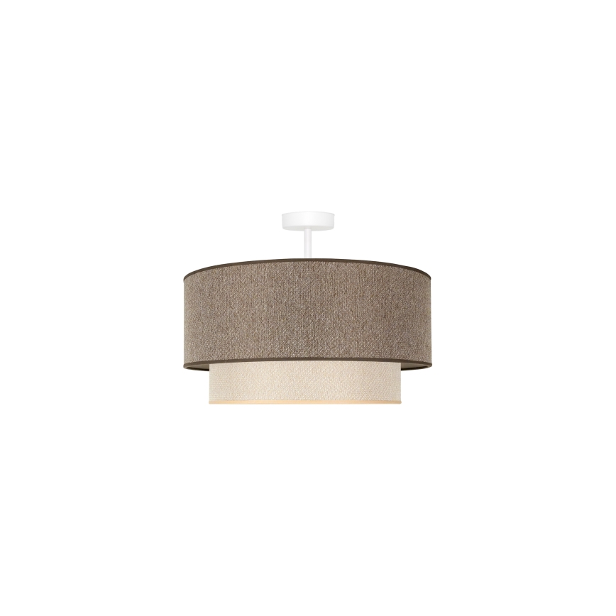 Duolla - Aufbauleuchte BOHO ECO RECYCLING 1xE27/15W/230V d 45 cm braun/cremefarben