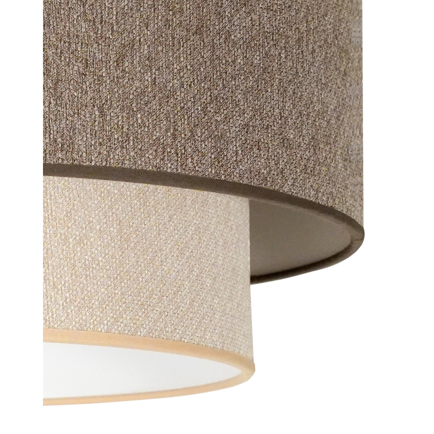 Duolla - Aufbauleuchte BOHO ECO RECYCLING 1xE27/15W/230V d 45 cm braun/cremefarben