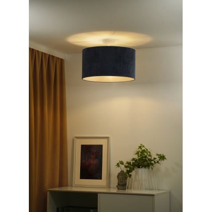 Duolla - Aufbauleuchte CORDUROY 1xE27/15W/230V d 40 cm dunkelblau