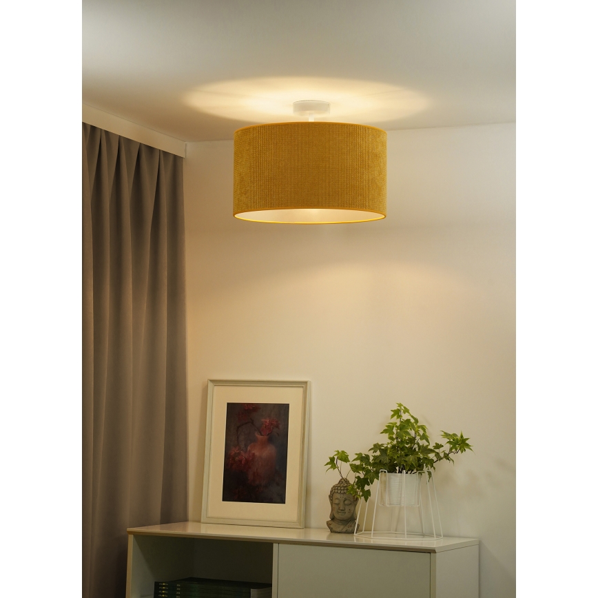 Duolla - Aufbauleuchte CORDUROY 1xE27/15W/230V d 40 cm gelb