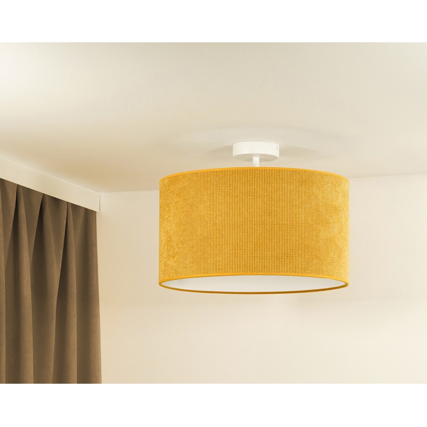 Duolla - Aufbauleuchte CORDUROY 1xE27/15W/230V d 40 cm gelb