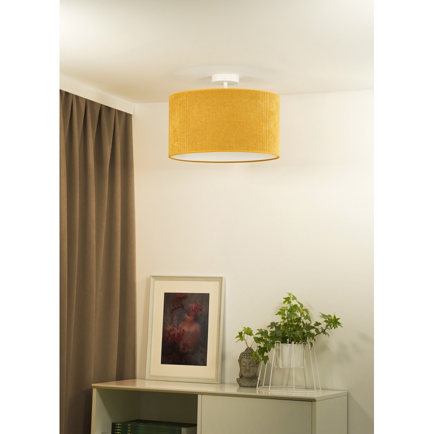 Duolla - Aufbauleuchte CORDUROY 1xE27/15W/230V d 40 cm gelb