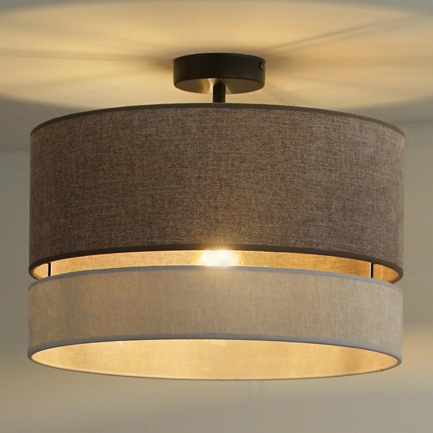 Duolla - Aufbauleuchte DOUBLE 1xE27/15W/230V d 40 cm braun/grau