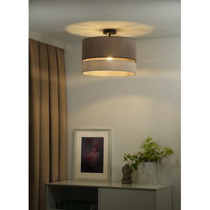 Duolla - Aufbauleuchte DOUBLE 1xE27/15W/230V d 40 cm braun/grau