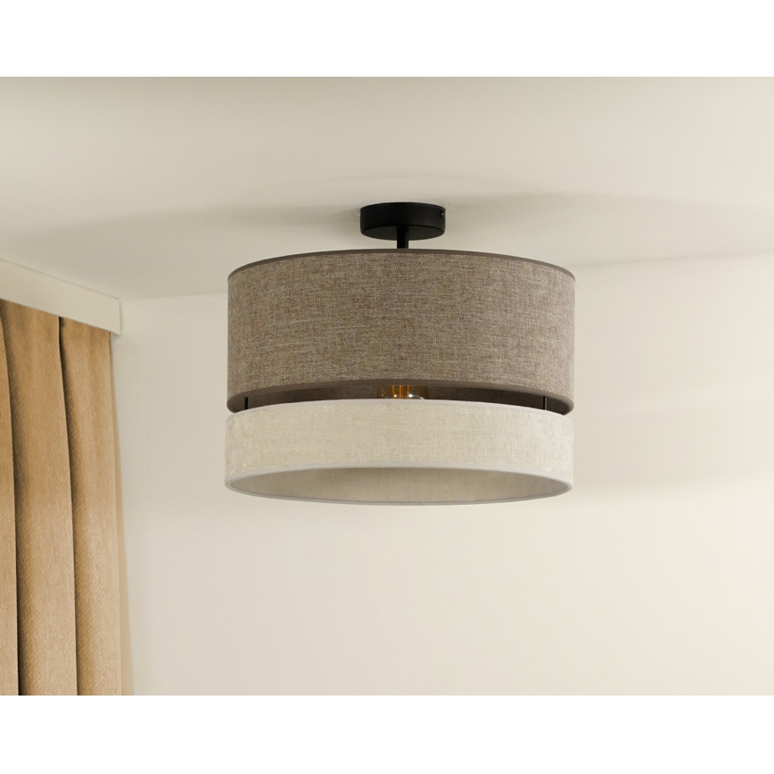 Duolla - Aufbauleuchte DOUBLE 1xE27/15W/230V d 40 cm braun/grau