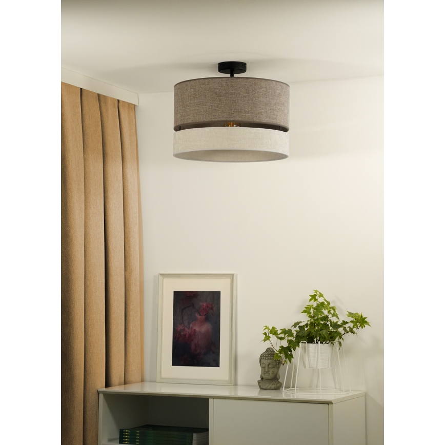 Duolla - Aufbauleuchte DOUBLE 1xE27/15W/230V d 40 cm braun/grau