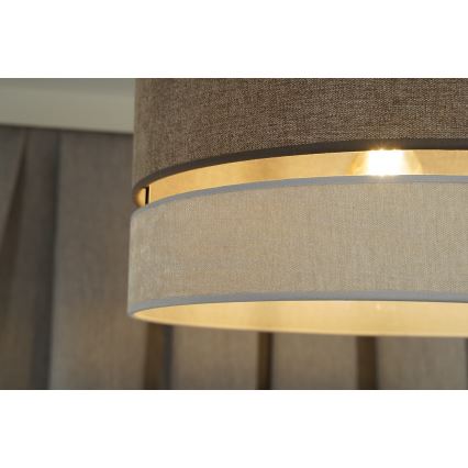 Duolla - Aufbauleuchte DOUBLE 1xE27/15W/230V d 40 cm braun/grau
