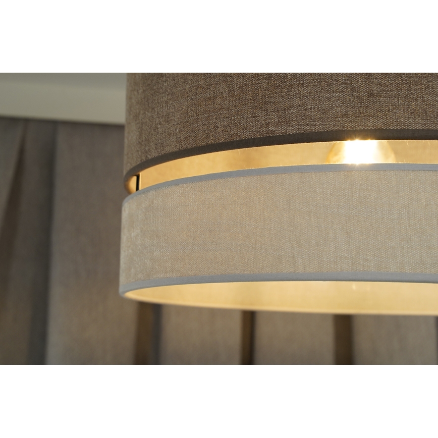 Duolla - Aufbauleuchte DOUBLE 1xE27/15W/230V d 40 cm braun/grau