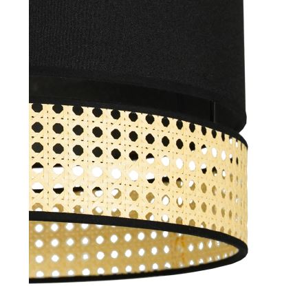 Duolla - Aufbauleuchte DOUBLE RATTAN 1xE27/15W/230V d 40 cm schwarz/beige