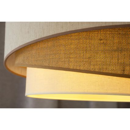 Duolla - Aufbauleuchte KOBO 1xE27/15W/230V d 45 cm beige/braun/weiß