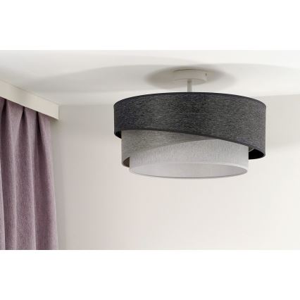 Duolla - Aufbauleuchte KOBO 1xE27/15W/230V d 45 cm grau/weiß