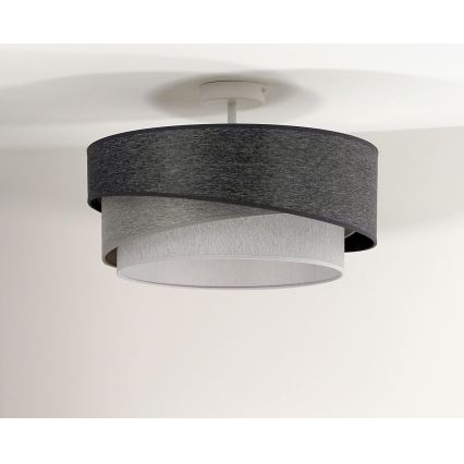 Duolla - Aufbauleuchte KOBO 1xE27/15W/230V d 45 cm grau/weiß