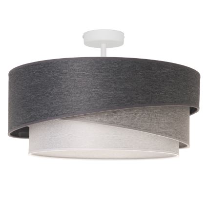 Duolla - Aufbauleuchte KOBO 1xE27/15W/230V d 45 cm grau/weiß