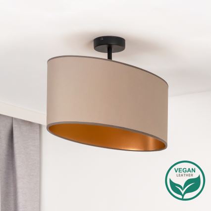 Duolla - Aufbauleuchte OVAL VEGAN 1xE27/15W/230V beige