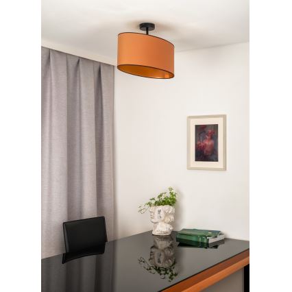 Duolla - Aufbauleuchte OVAL VEGAN 1xE27/15W/230V braun