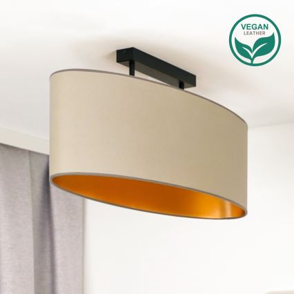 Duolla - Aufbauleuchte OVAL VEGAN 2xE27/15W/230V beige
