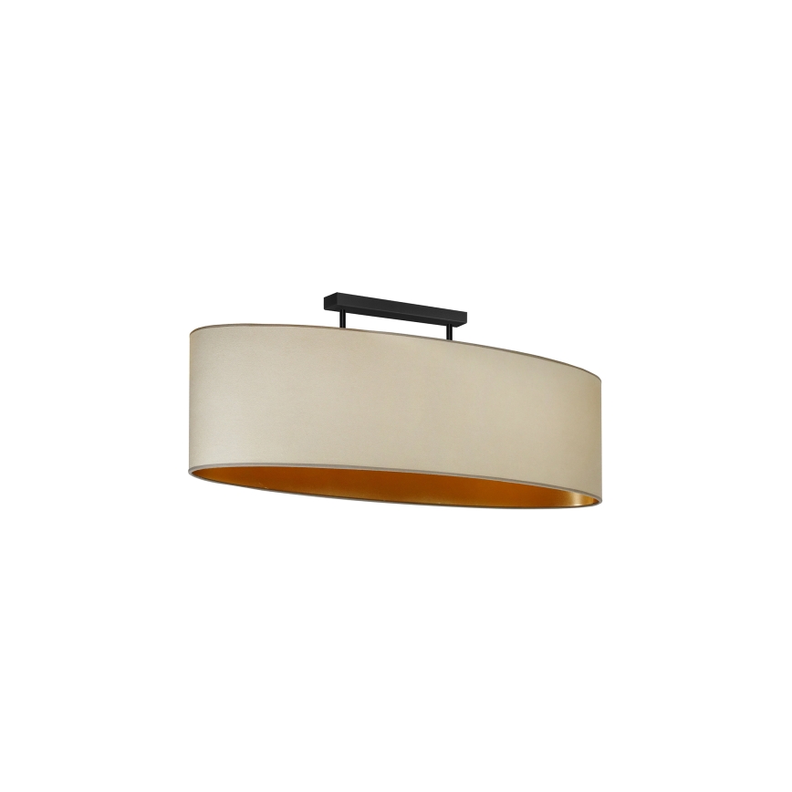 Duolla - Aufbauleuchte OVAL VEGAN 2xE27/15W/230V beige