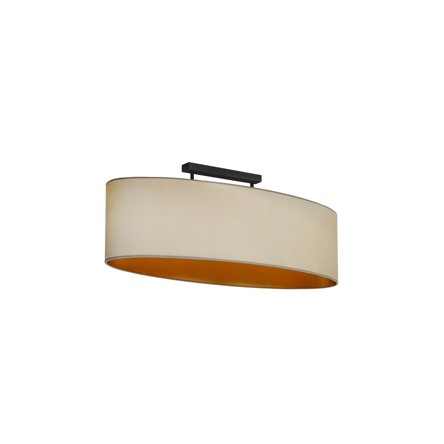 Duolla - Aufbauleuchte OVAL VEGAN 2xE27/15W/230V beige