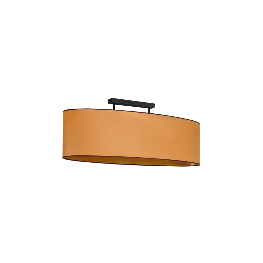 Duolla - Aufbauleuchte OVAL VEGAN 2xE27/15W/230V braun