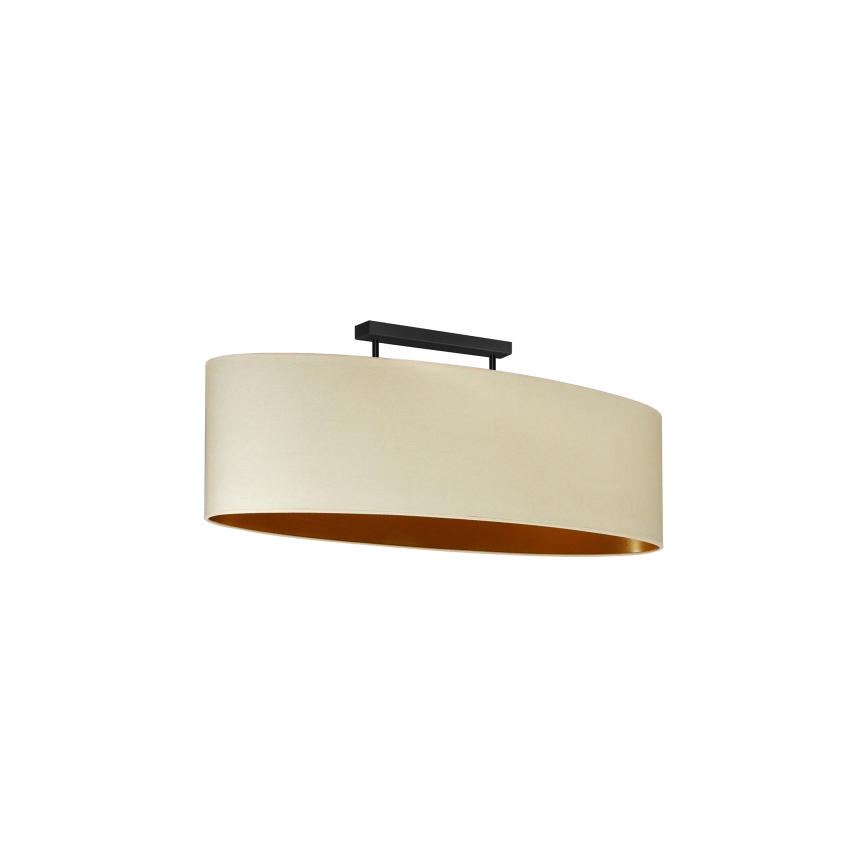 Duolla - Aufbauleuchte OVAL VEGAN 2xE27/15W/230V cremefarben