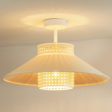 Duolla - Aufbauleuchte RIO RATTAN 1xE27/15W/230V d 45 cm beige/Rattan
