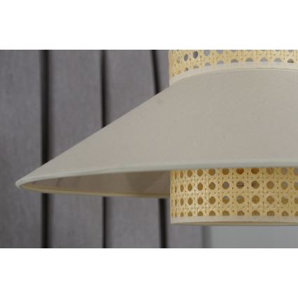 Duolla - Aufbauleuchte RIO RATTAN 1xE27/15W/230V d 45 cm beige/Rattan