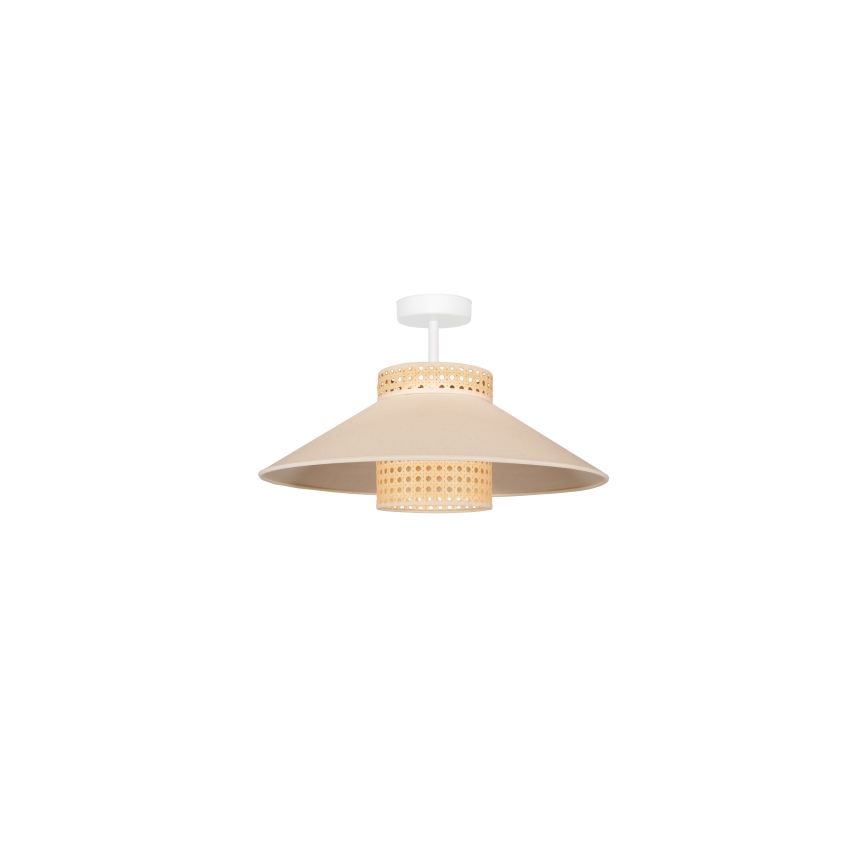 Duolla - Aufbauleuchte RIO RATTAN 1xE27/15W/230V d 45 cm beige/Rattan