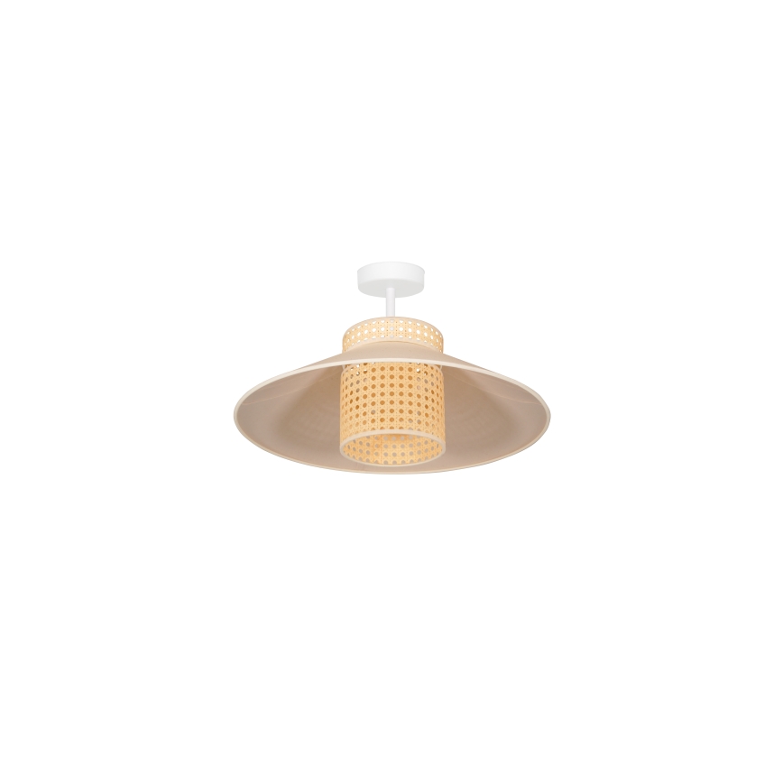 Duolla - Aufbauleuchte RIO RATTAN 1xE27/15W/230V d 45 cm beige/Rattan
