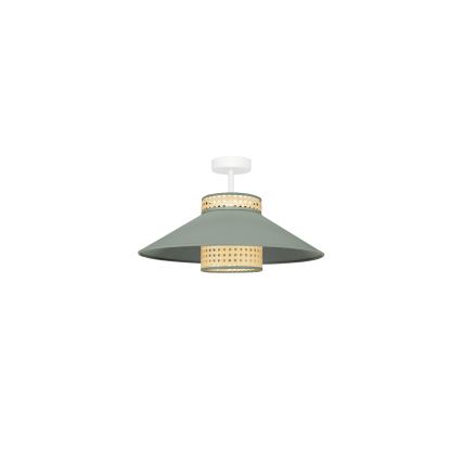 Duolla - Aufbauleuchte RIO RATTAN 1xE27/15W/230V d 45 cm grün/Rattan