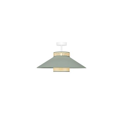 Duolla - Aufbauleuchte RIO RATTAN 1xE27/15W/230V d 45 cm grün/Rattan