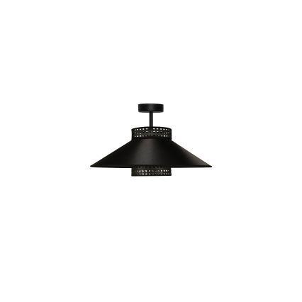Duolla - Aufbauleuchte RIO RATTAN 1xE27/15W/230V d 45 cm schwarz/golden