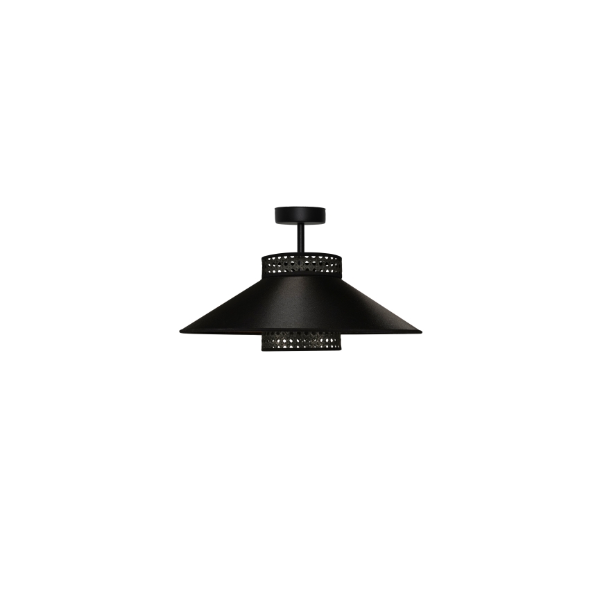 Duolla - Aufbauleuchte RIO RATTAN 1xE27/15W/230V d 45 cm schwarz/golden