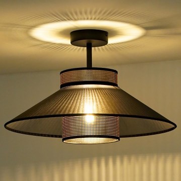 Duolla - Aufbauleuchte RIO SHINY 1xE27/15W/230V d 45 cm schwarz/kupfern