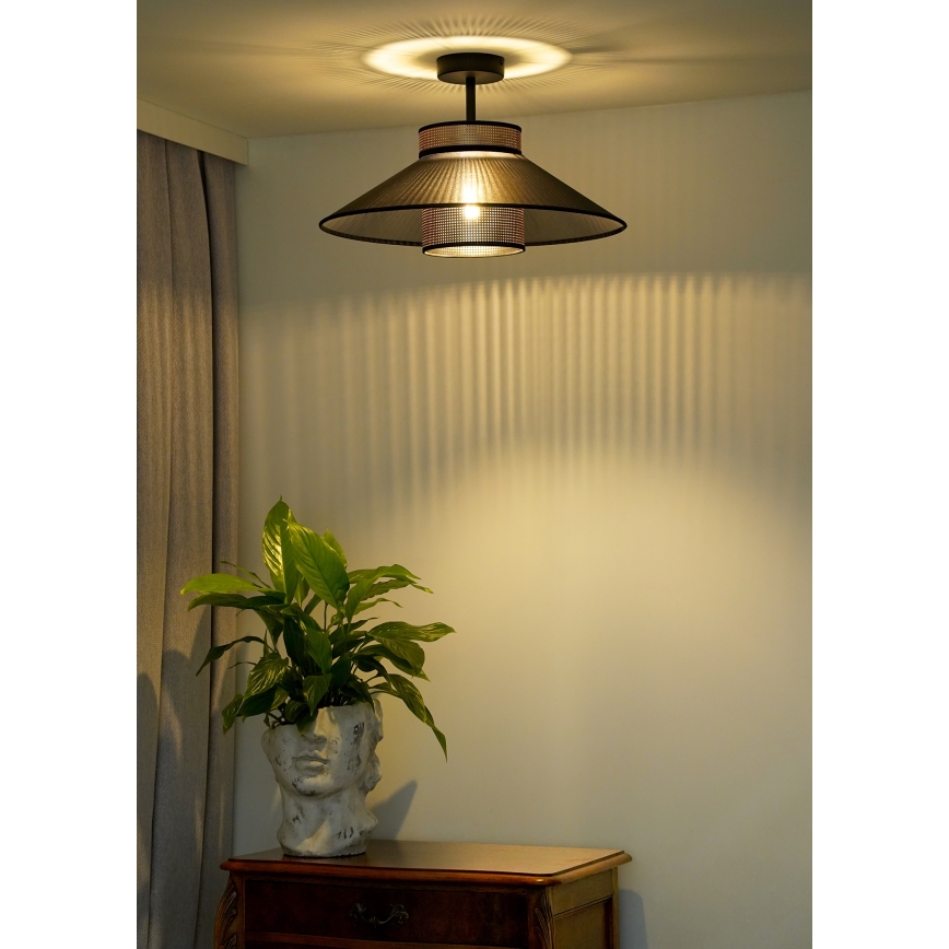 Duolla - Aufbauleuchte RIO SHINY 1xE27/15W/230V d 45 cm schwarz/kupfern
