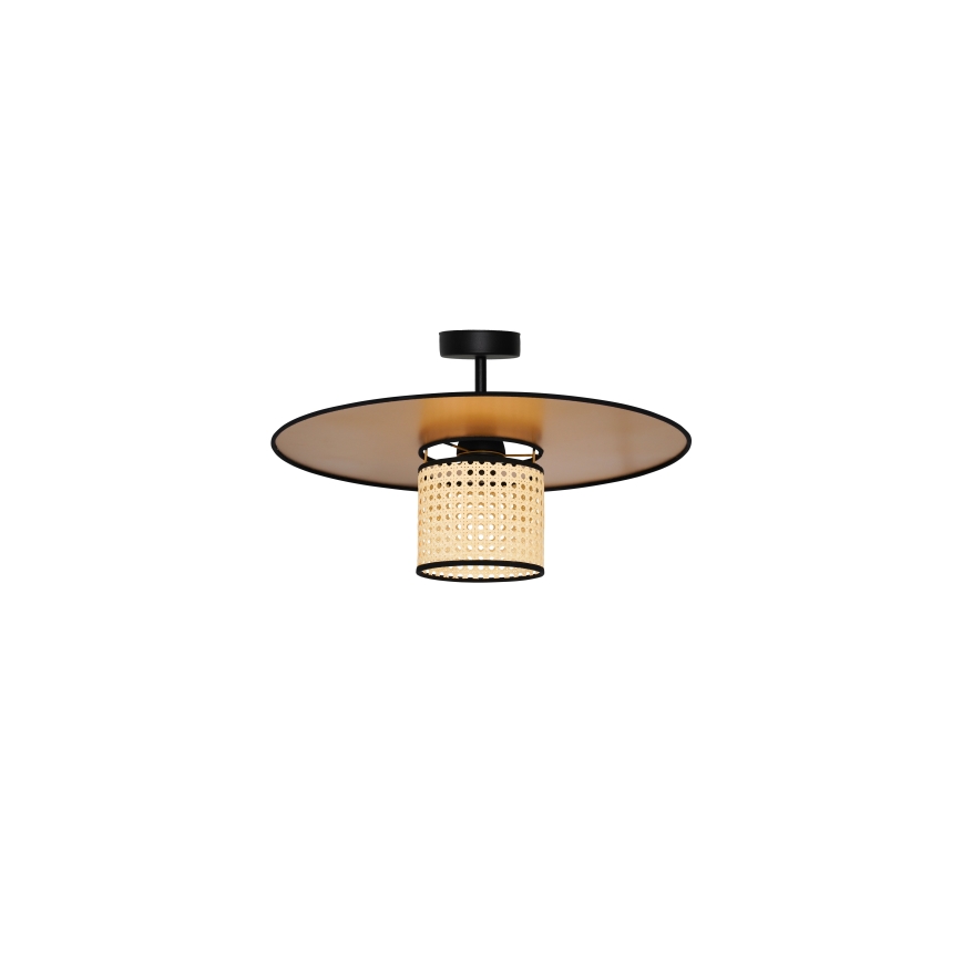 Duolla - Aufbauleuchte TOKYO RATTAN 1xE27/15W/230V d 50 cm golden/Rattan