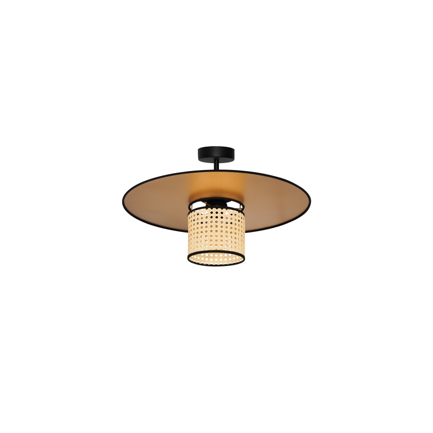 Duolla - Aufbauleuchte TOKYO RATTAN 1xE27/15W/230V d 50 cm golden/Rattan