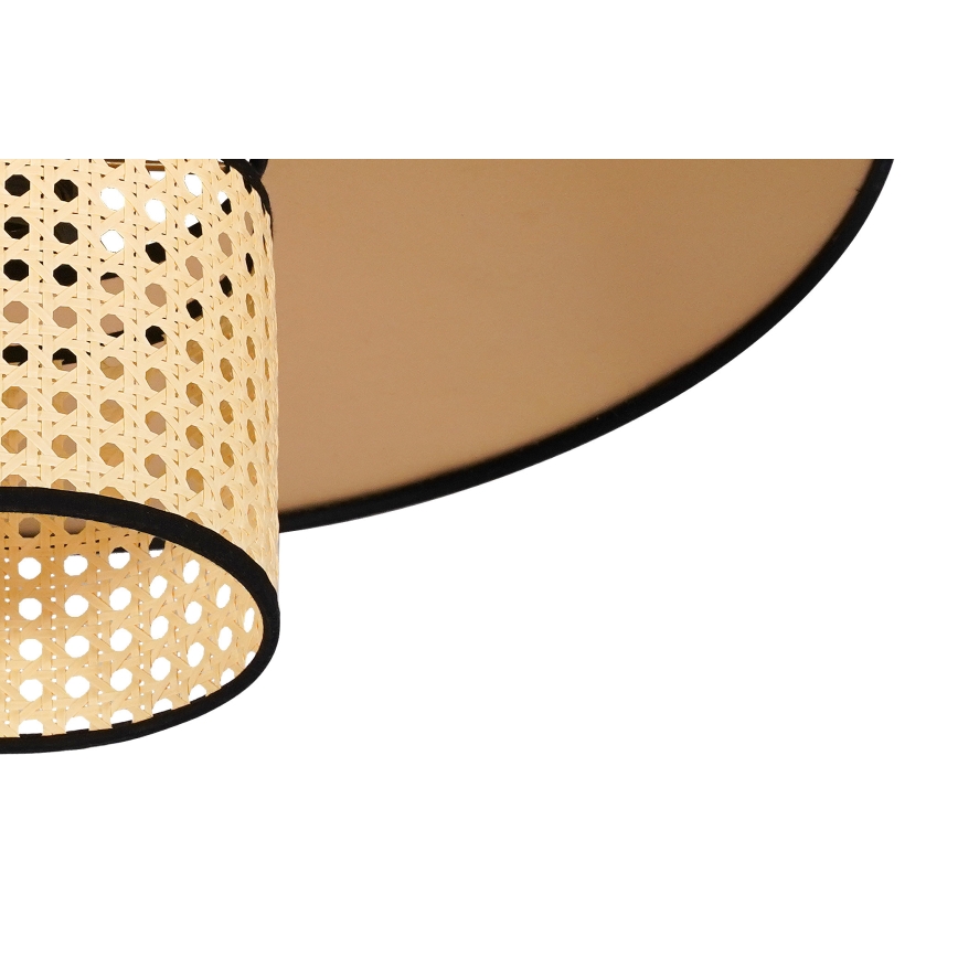 Duolla - Aufbauleuchte TOKYO RATTAN 1xE27/15W/230V d 50 cm golden/Rattan