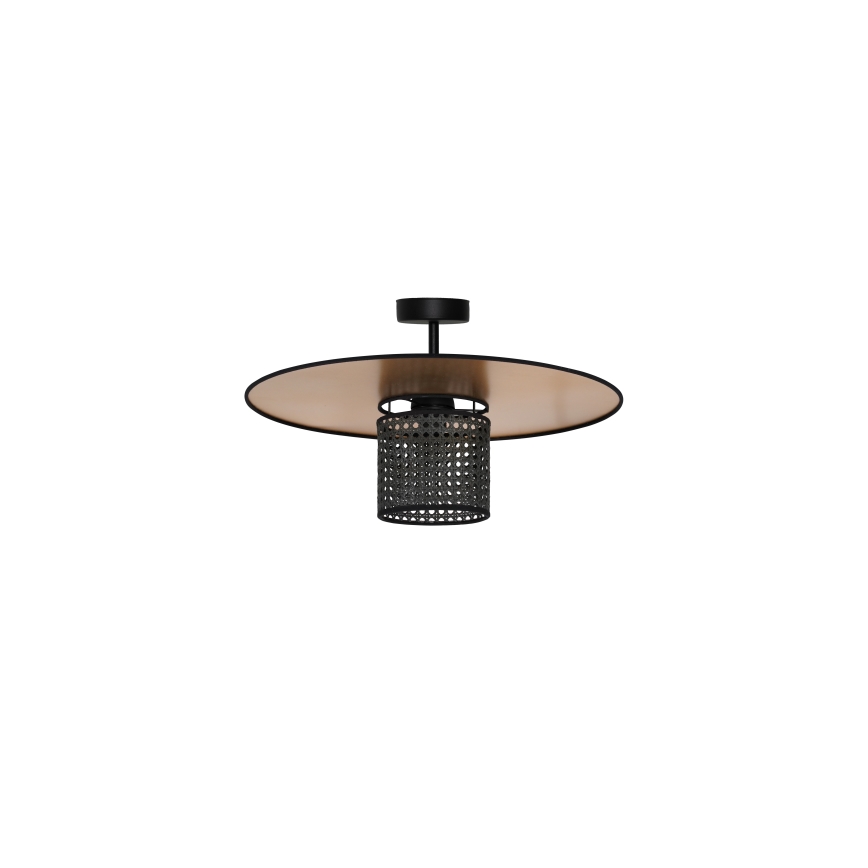 Duolla - Aufbauleuchte TOKYO RATTAN 1xE27/15W/230V d 50 cm golden/schwarz