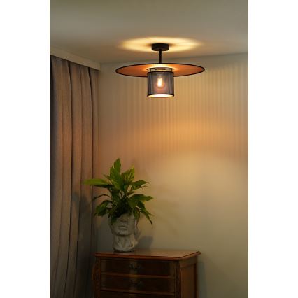 Duolla - Aufbauleuchte TOKYO SHINY 1xE27/15W/230V d 50 cm schwarz/kupfern