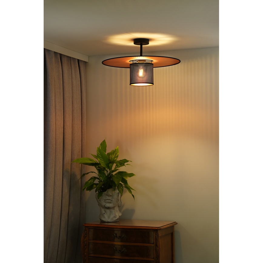 Duolla - Aufbauleuchte TOKYO SHINY 1xE27/15W/230V d 50 cm schwarz/kupfern