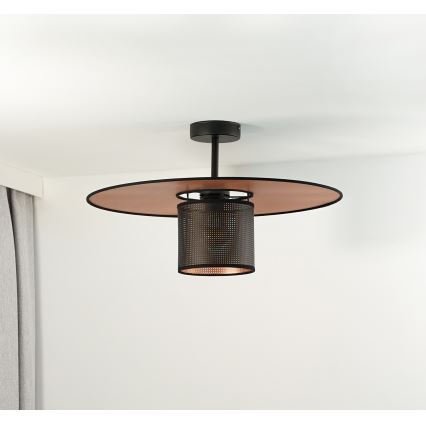 Duolla - Aufbauleuchte TOKYO SHINY 1xE27/15W/230V d 50 cm schwarz/kupfern