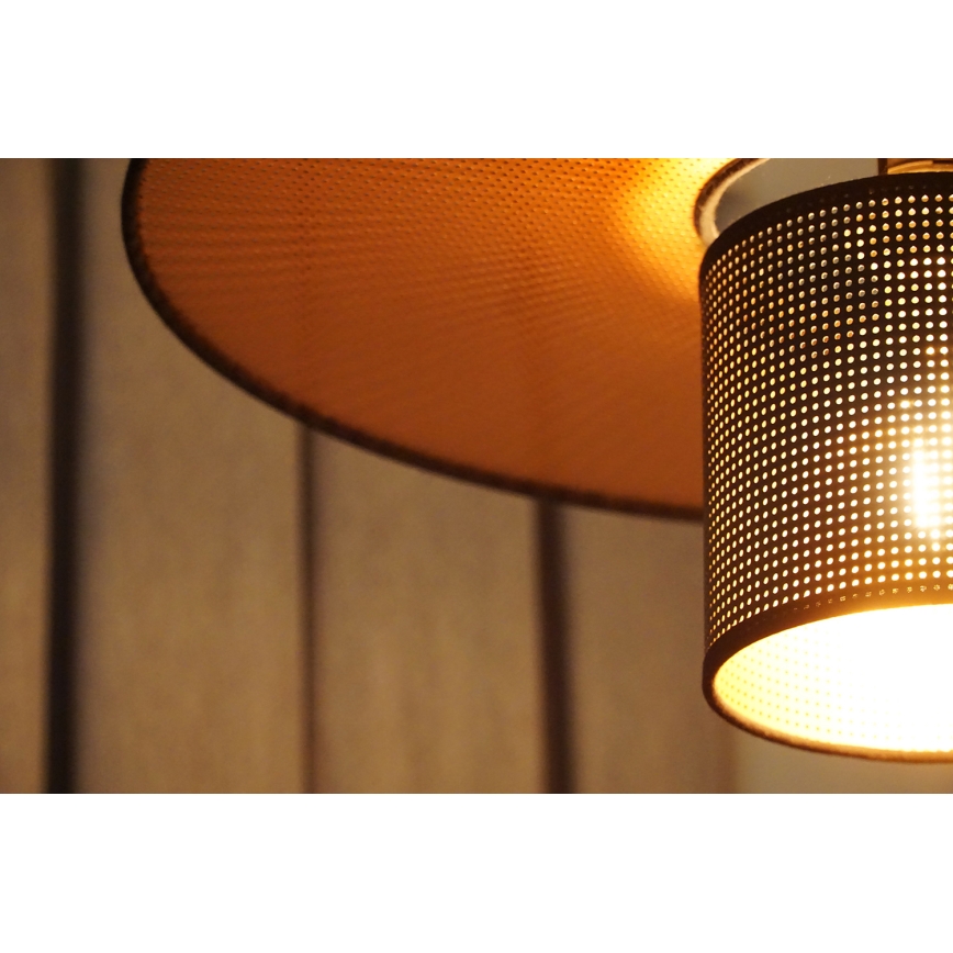 Duolla - Aufbauleuchte TOKYO SHINY 1xE27/15W/230V d 50 cm schwarz/kupfern