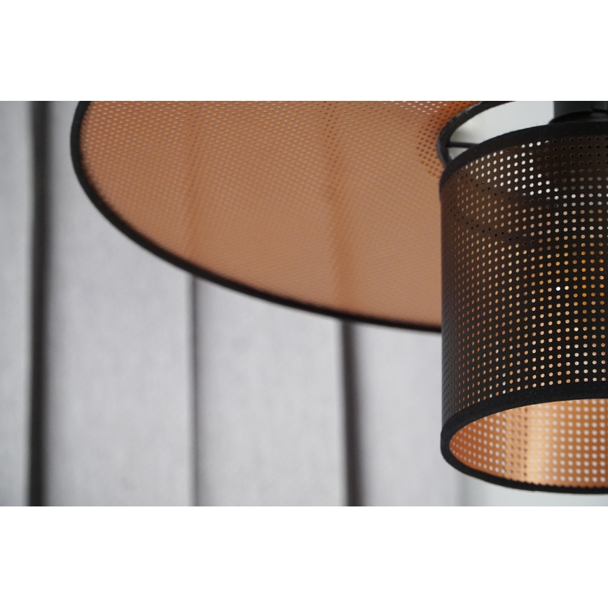 Duolla - Aufbauleuchte TOKYO SHINY 1xE27/15W/230V d 50 cm schwarz/kupfern