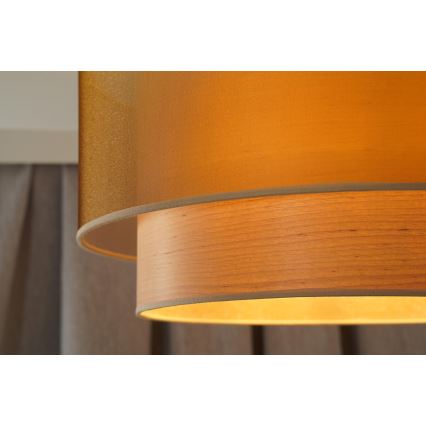 Duolla - Aufbauleuchte WOOD BOHO 1xE27/15W/230V d 45 cm kupfern/beige
