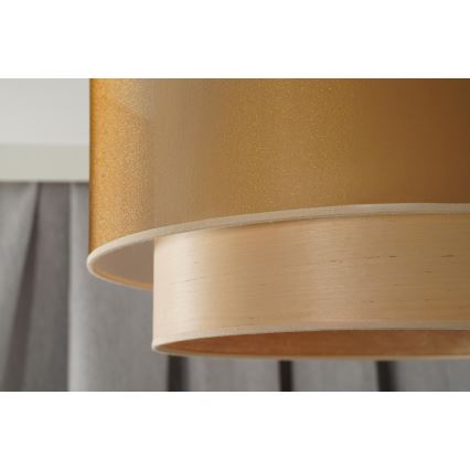 Duolla - Aufbauleuchte WOOD BOHO 1xE27/15W/230V d 45 cm kupfern/beige