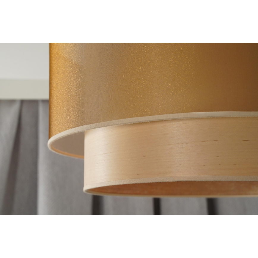 Duolla - Aufbauleuchte WOOD BOHO 1xE27/15W/230V d 45 cm kupfern/beige
